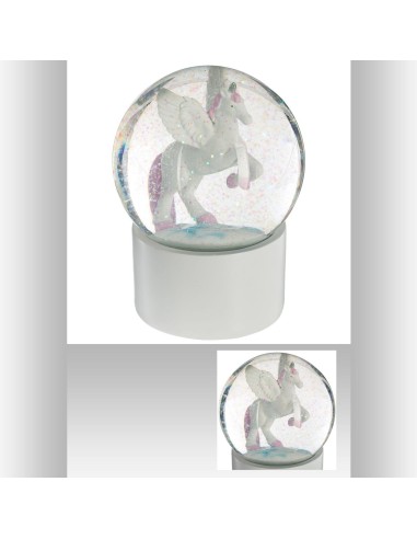 158570 - boule neige licorne 100mm