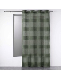 1626855-panneau a oeillets 140 x 240 cm effet lin tisse fils chenille terraza ka