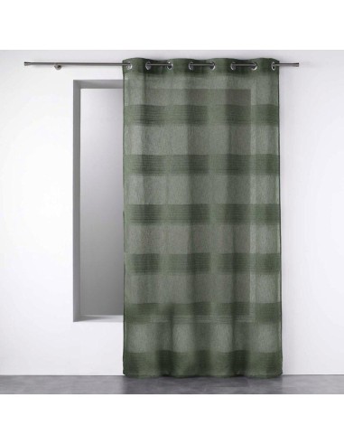 1626855-panneau a oeillets 140 x 240 cm effet lin tisse fils chenille terraza ka