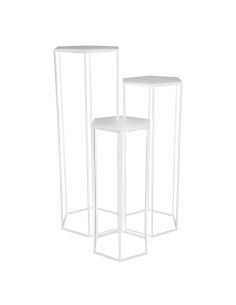 sellette gigogne metal blanc 27x60x23.5cm -pm