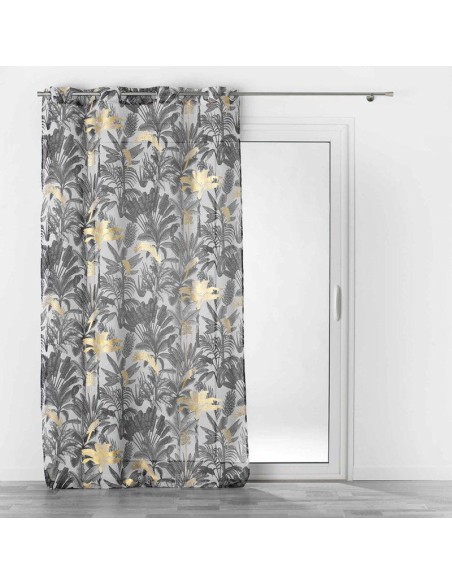 1626867 - panneau a oeillets 140 x 240 cm voile sable imprime metallise karaba