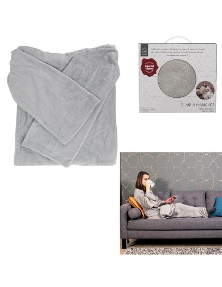 tx8017opck-plaid a manches gris 140x180cm m6