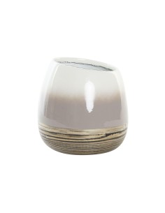 vase bambou 21x21x21 laqué tricolore