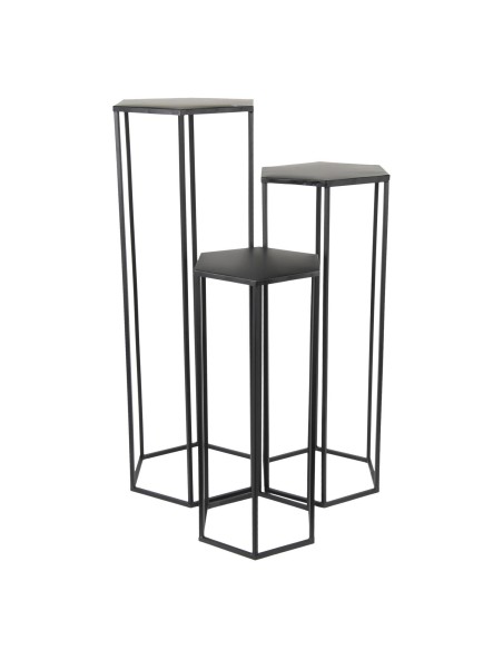 sellette gigogne metal noir - 34.5x90x30cm -gm