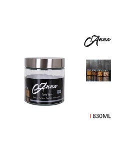 boite verre 830ml a/couvercle inox anna