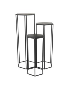 sellette gigogne metal noir - 27x60x23.5cm -pm