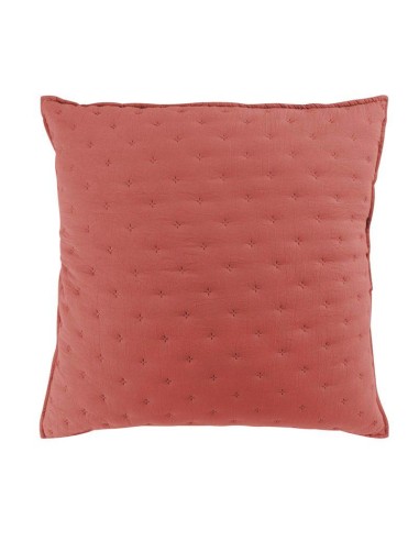 1643937-housse de coussin +encart 60x60 cm microfibre bicol mellow chic terracot