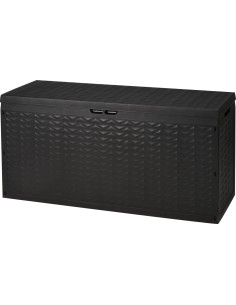 y54400840-coffre jardin 120 x 45 x 60 cm gris tresse