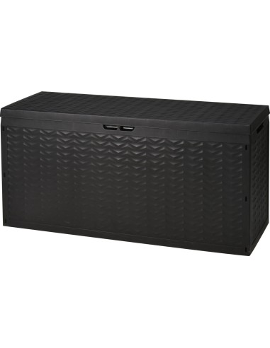 y54400840-coffre jardin 120 x 45 x 60 cm gris tresse