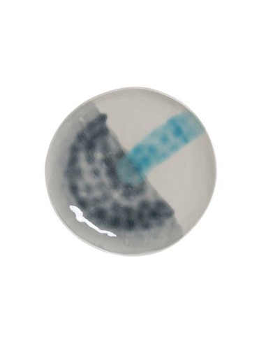 assiette gr s émaillé 27,5x27,5x2,5 bleu