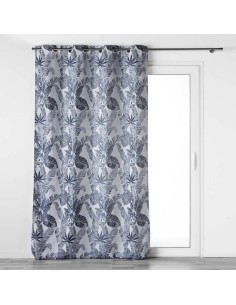 rideau a oeillets 140 x 260 cm jacquard faggy bleu