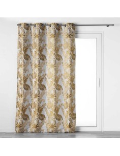 rideau a oeillets 140 x 260 cm jacquard faggy jaune