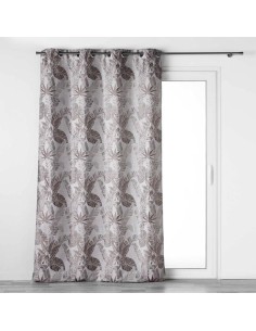 rideau a oeillets 140 x 260 cm jacquard faggy taupe