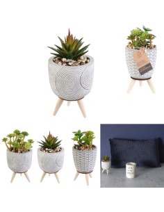 hd4105 - plante artificielle pot ciment sur pied m12