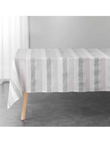 1731059-nappe rectangle 140 x 240 cm coton tisse+fils metallises eldora naturel/