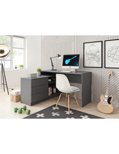 bureau teo gris anthracite
