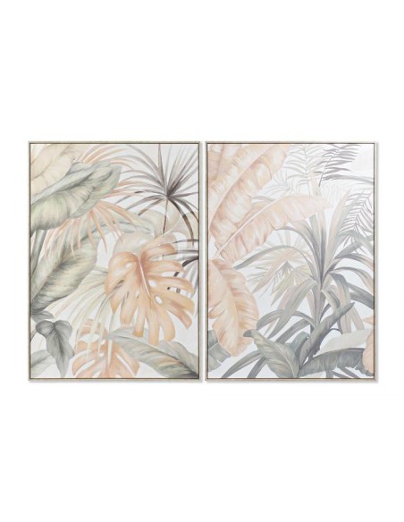 tableau ps toile 100x4x140 feuilles encadré 2 mod.