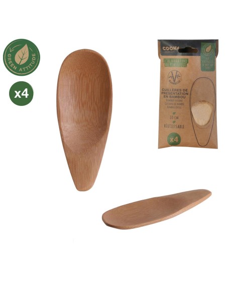 ka3901-cuillere de degustation bambou x4 m18