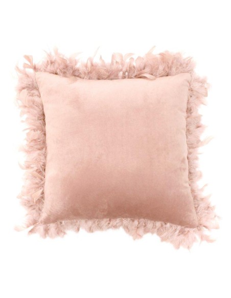 1609661-coussin compresse plumes 40 x 40 cm velours uni marlina nude
