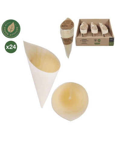 ka39051-cone de presentation en pin x12 9x12cm m24