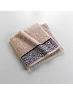 drap de douche 70 x 130 cm eponge unie jacquard esteban beige