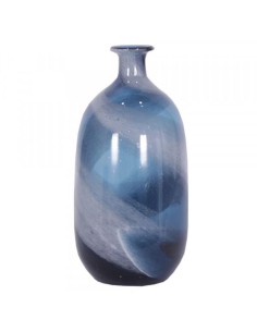 vase verre 19x19x40 bleu