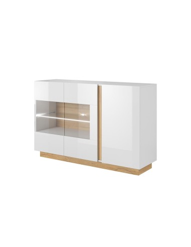 arco commode 138cm blanc avec vitrine 106