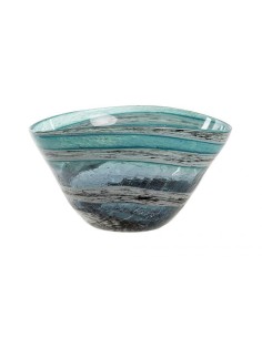 centre de table verre 28x20,5x16 bleu