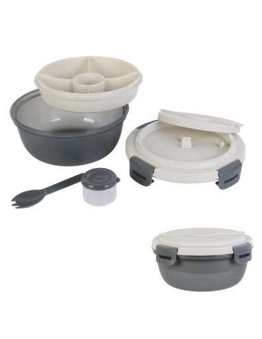 ka4297-lunch box ronde compartiments et fourchette m12