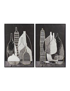 tableau ps toile 83x4,5x123 vases encadré 2 mod.