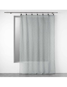 1626831-panneau a anneaux 140 x 240 cm voile tisse linka gris