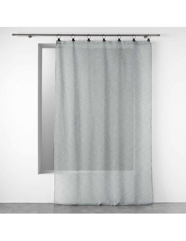 1626831-panneau a anneaux 140 x 240 cm voile tisse linka gris
