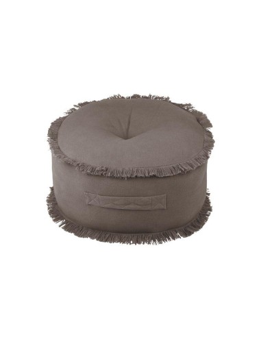 c8a061009-prague pouf rond 44cm h 20cm taupe