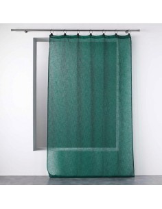 1626836-panneau a anneaux 140 x 240 cm voile tisse linka emeraude