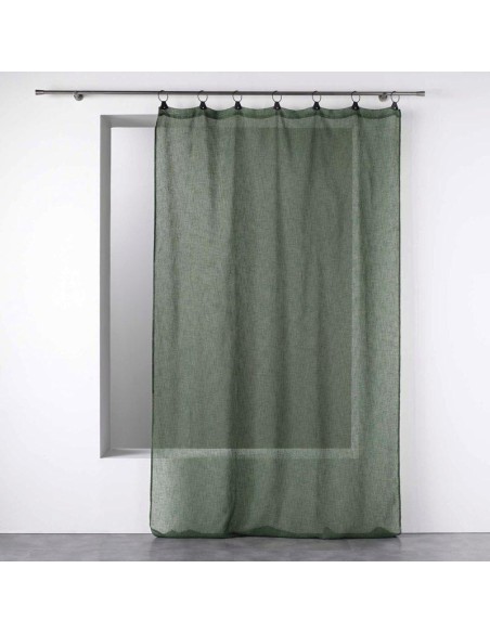 1626834-panneau a anneaux 140 x 240 cm voile tisse linka kaki