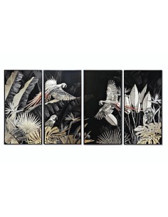 cu-193068 - tableau set 4 ps toile 280x4x140 tropical encadré