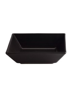 assiette creuse noir stonware17.5x17.5x5