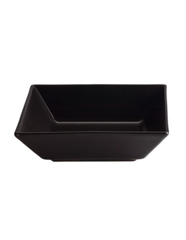 assiette creuse noir stonware17.5x17.5x5