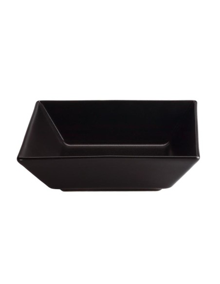 assiette creuse noir stonware17.5x17.5x5