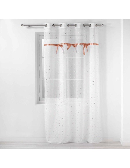 1626821-panneau a oeillets 140 x 240 cm voile sable imp. metal.+noeuds little mi