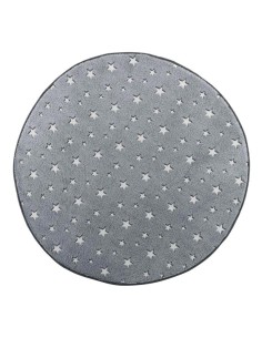 1609490-tapis rond (0) 90 cm flanelle unie phosphorescente fluo night gris