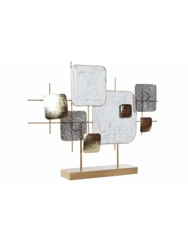 decoracion metal 66x9x48 abstracto dorado