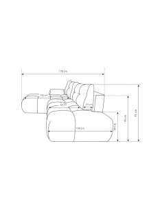 canape angle gauche soho again80 grey