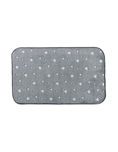 1609488-tapis rectangle 50 x 80 cm flanelle unie phosphorescente fluo night gris