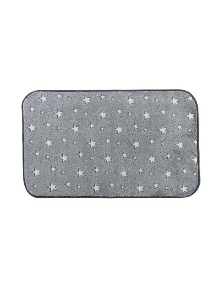 1609488-tapis rectangle 50 x 80 cm flanelle unie phosphorescente fluo night gris