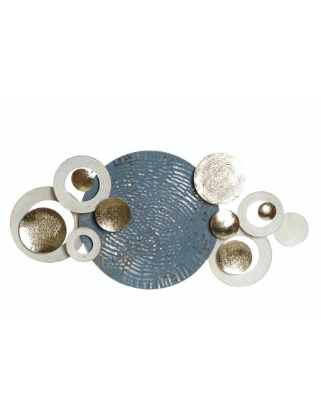 decoracion pared metal 127,6x5,7x61 abstracto