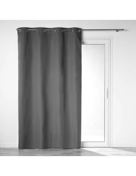 1609814 - rideau a oeillets 140 x 260 cm 100% occultant/microfibre unie obscure