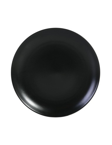 assiette plate noire 26x2.5cm infinity