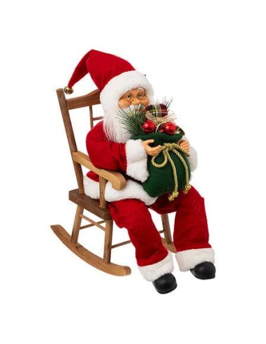 191319 - pere noel halpa s/ chaise 40cm