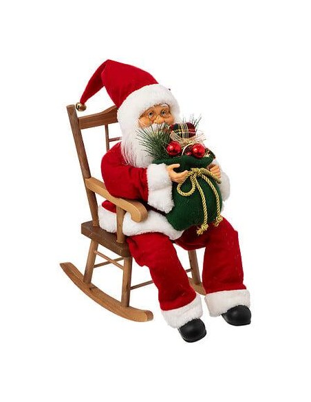 191319 - pere noel halpa s/ chaise 40cm